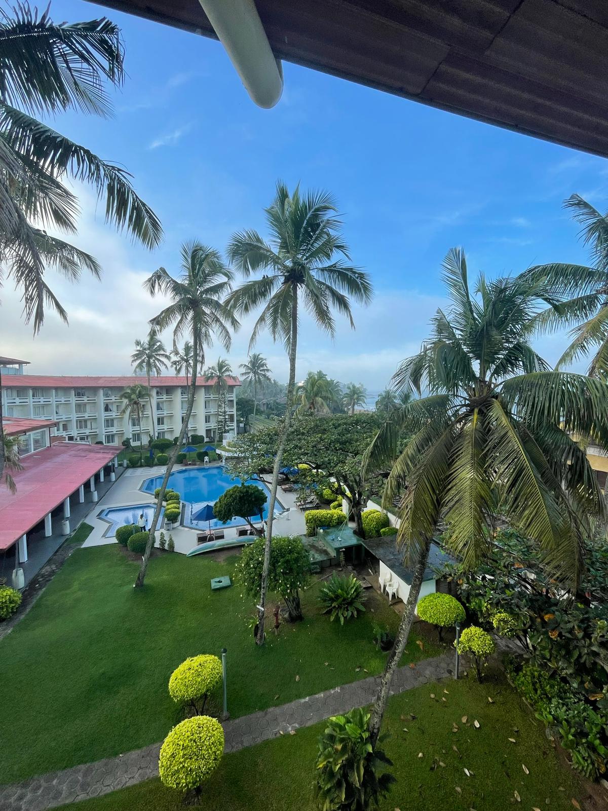 Aerial view of resort